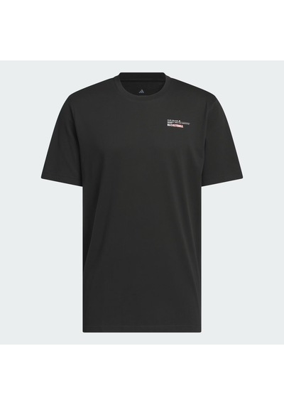 Black Adidas Erkek Basketbol T-shirt Sum Photo T Jı7121 Siyah