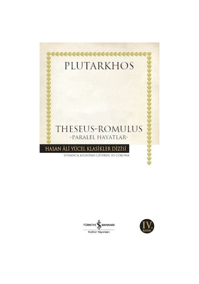 Theseus-romulus - Paralel Hayatlar - Hasan Ali Yücel Klasikleri - Ccgx-858725