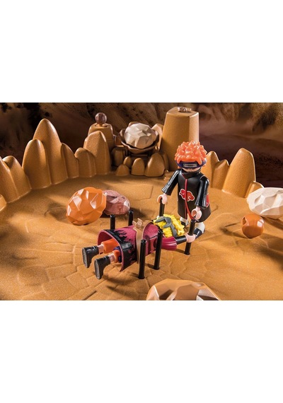 Playmobil Naruto Shippuden 70667 Naruto Vs Pain, Krater Taban Plakası Ve Dev Kurbağa Gamakichi İle H