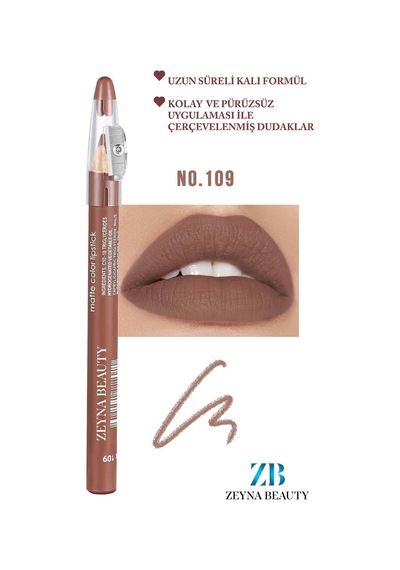 Jumbo Dudak Kalemi Suya Dayanıklı -matte Jumbo Lipliner Waterproof Bordo-109 - 702950126 Diğer