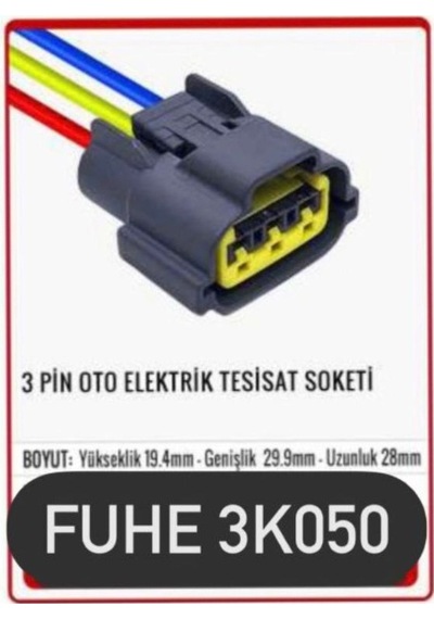 Fhe 3k050 3 Pin Oto Elektrik Tesisat Soketi