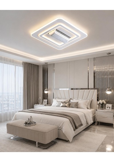 Akıllı Tavan Ayarlanabilir Klima Modu Ayarlanabilir Renk Ayarı Ve Dimmer Özelliği Beyaz Panel