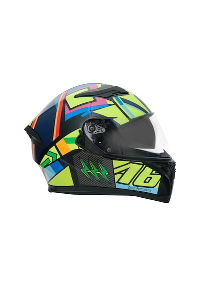Gp Nero Mks003-bb5ny Güneş Vizörlü Şeffaf Full Face Motosiklet Kaskı Siyah Sarı Mavi