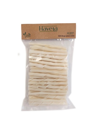 Haveta Burgu Çubuk Jumbo Sütlü 50 Adet