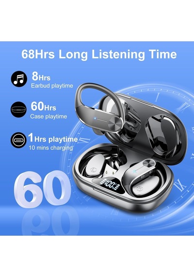 Ayrex Kulak Tomurcukları Kablosuz Kulaklıklar Bluetooth 5.3 Hifi Stereo Koşu Kulaklıkları 68 Saat Çalma Süresi Sp