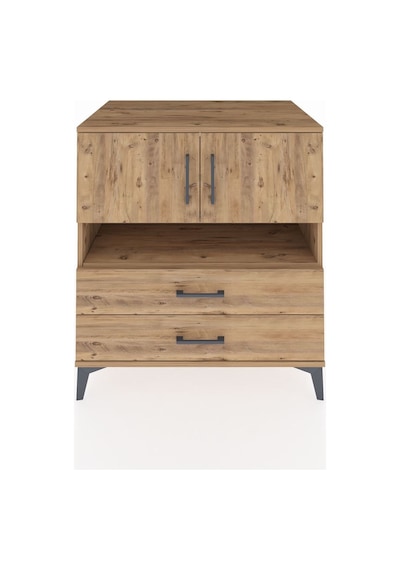 Kronos Şifonyer 3 Raflı 2 Çekmeceli 2 Kapaklı 88x59x96 Çam-çam Atlas Çam