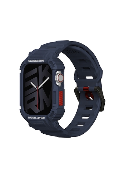 Watch 7 45mm Uyumlu 2in1 Tpu Kasa Koruyuculu Silikon Kordon Skinarma Mecha Lacivert