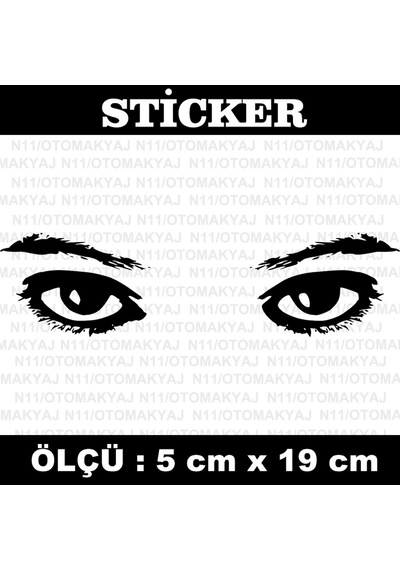 Kadın Göz Sticker Araba Motosiklet Tablet Kask Etiket