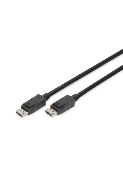 Digitus Displayport Dp Bağlantı Kablosu, Dp Erkek &lt -&gt Dp Erkek, 2 Metre, Kilit Mekanizmalı, Ultra Hd 8k, Dp 1.3/1.4, Siyah Renk-19928