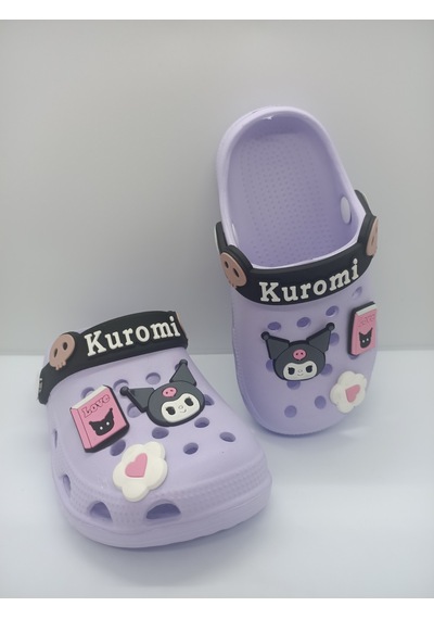 Huzurlu Adımlar Kuromi Çocuk Terlik Lila
