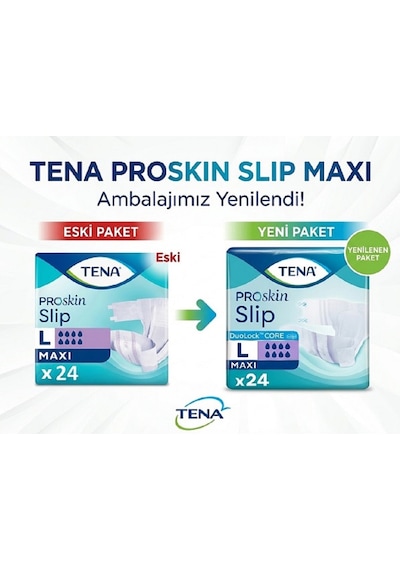 Tena Maxi 8 Damla Belbantlı Hasta Bezi Büyük Boy L 24'Lü