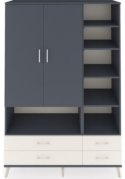 Hyperion Dolap 10 Raflı 4 Çekmeceli 2 Kapaklı 132x44x195 Antrasit-antrasit/aytaşı Antrasıt/aytası Hyperion Dolap 10 Raflı 4 Çekmeceli 2 Kapaklı 132x44x195 Antrasit-antrasit/aytaşı Antrasıt/aytası