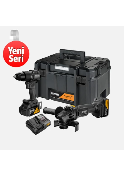 Dewalt Dck2223mp2t-qw Mclaren Ikili Set + 2x5ah Akü Set Matkap + Taşlama