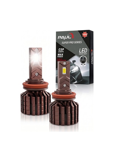 Paul Süper Pro H11-h8-h9-h16 24.000 Lümen Güç Şimşek Etkili Odaklı Ufuk Çizgili Csp Led