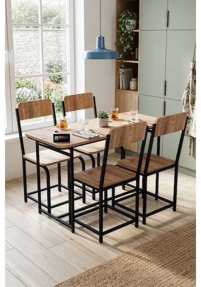 Mutfak Masa Takımı 4 Sandalyeli Yemek Masası Set Cafe Balkon Bahçe Masa Sandalye Minör 9800 Beyaz Kahverengi Mutfak Masa Takımı 4 Sandalyeli Yemek Masası Set Cafe Balkon Bahçe Masa Sandalye Minör 9800 Beyaz Kahverengi
