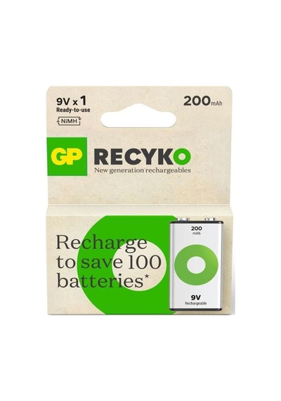 Gp 9v 200 Mah Şarjlı Tekli Paket Gp20r8hem-2gb1