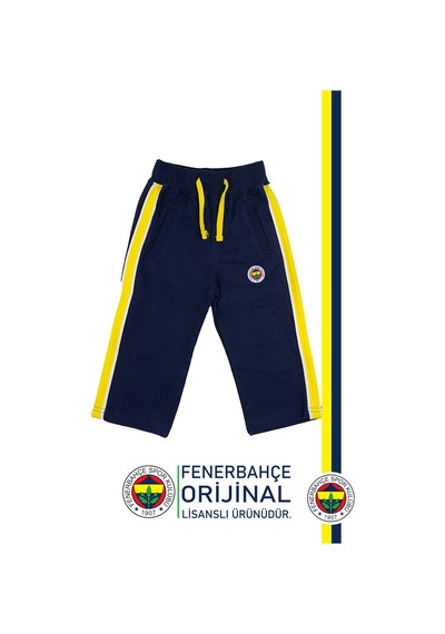 Fenerium Fenerbahçe Lisanslı Sarı Lacivert Bebek Eşofman Alt Lacivert