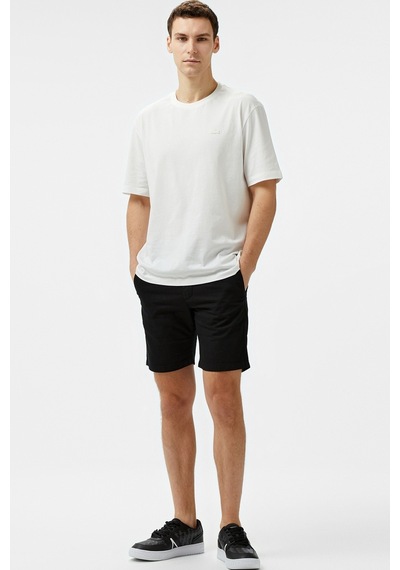 Lacoste Men's Slim Fit Bermuda Shorts Erkek Dar Kesim Keten Bermuda Şort Siyah