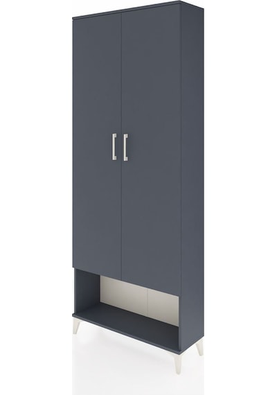 Arges Dolap 2 Raflı 2 Kapaklı Tek Askılı 88x30x221 Antrasit-antrasit Aytası Arges Dolap 2 Raflı 2 Kapaklı Tek Askılı 88x30x221 Antrasit-antrasit Aytası