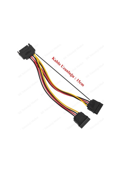 15 Pin Sata Power Çoklayıcı Y Bakır Kablo