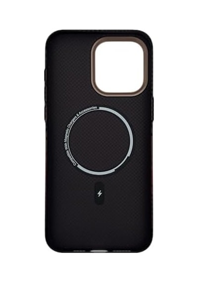 İphone 16 Pro Max İle Uyumlu Kılıf, Kevlar Görünümlü Doku, Magsafe Destekli, İnce Tasarım, Kahverengi