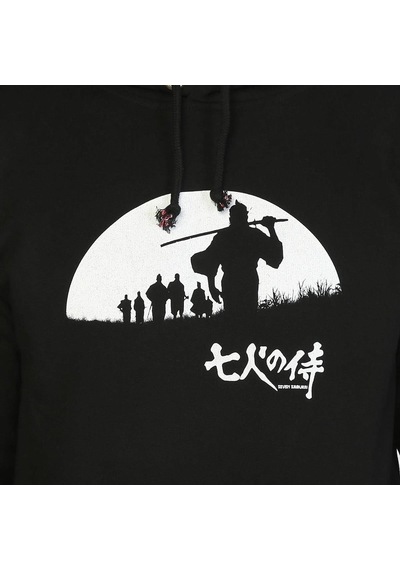 Bant Giyim - Seven Samurai Siyah Erkek Kapşonlu Sweatshirt