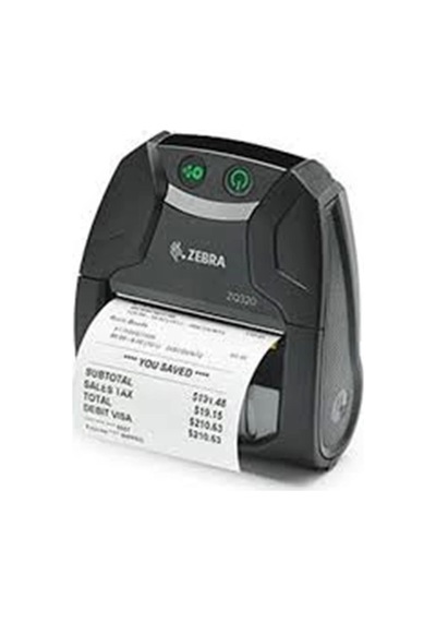 Zebra Zq320 Mobil Etiket Ve Fiş Yazıcı Bluetooth 3" 203 Dpı Ip54. İmz320 Yerine Şarj Kablosu Dahil