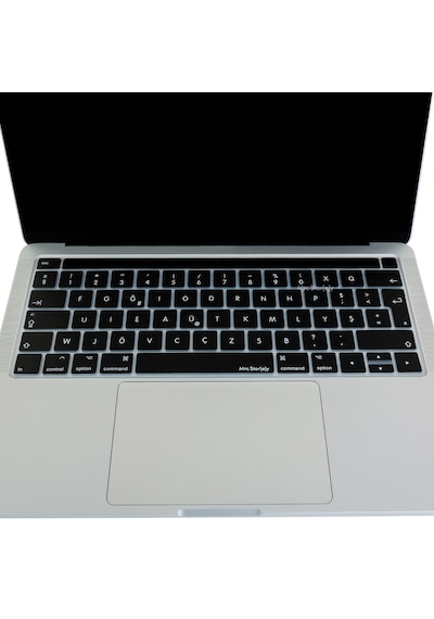 F Klavye Apple Uyumlu MacBook Pro Kılıfı Daktilotip A1706 A1989 A2159 A1707 A1990 A2338 A2141 İle Siyah