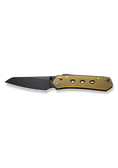Civivi Vision Fg Thumb Stud & Superlock Knife Amber & Black Ultem Handle Kamp Çakı Sarı