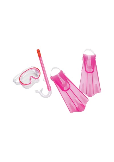 Speedo Çocuk Maske & Şnorkel & Palet Seti Pembe