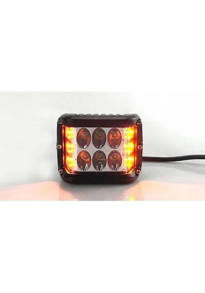 Çakarlı Off Road Farı Metal Gövde 6 Led 18W Delici Yayıcı