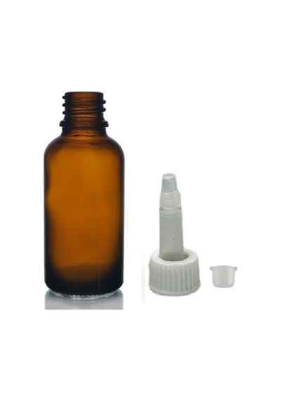 30ml Kahverengi Cam Şişe Getamisin Kapak, 24 Adet, Plastik Üstten Damlalıklı Şişe, Damlatmalı Şişe, Damlatıcı Şişe Diğer