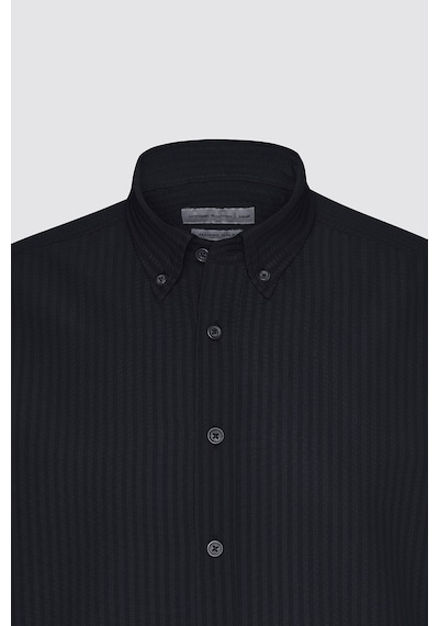 AC&Co / Altınyıldız Classics Erkek Sıyah Slim Fit Dar Kesim Düğmeli Yaka %100 Pamuk Gömlek Sıyah Siyah AC&Co / Altınyıldız Classics Erkek Sıyah Slim Fit Dar Kesim Düğmeli Yaka %100 Pamuk Gömlek Sıyah Siyah