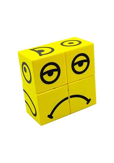 Mıknatıslı Duygu Puzzle Seti, 4 Küp İle Eğlenceli Oyun