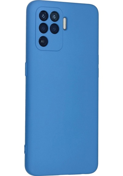 Newface Oppo Reno 5 Lite Kılıf Nano İçi Kadife Silikon Semeglbl - 38 - Mavi