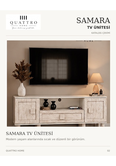 Samara Tv Ünitesi Krem
