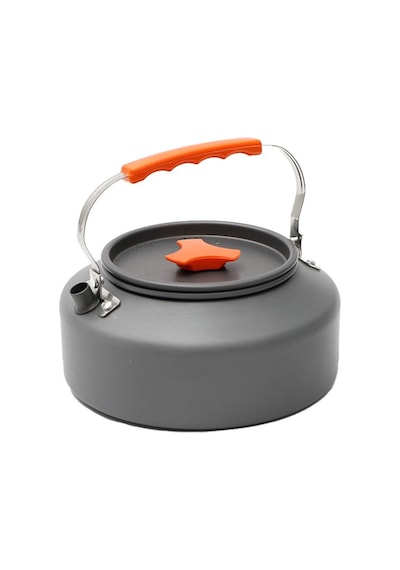 Metal 1600 Ml Kulplu Çelik Kamp Ve Piknik Çaydanlığı Su Isıtma Demlik Cin939 Gri