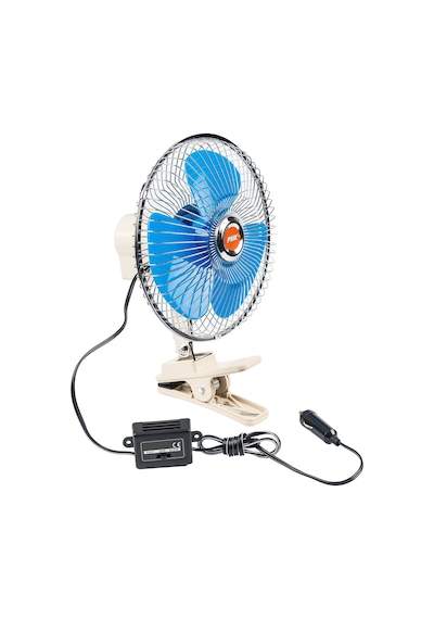 Araç Içi Vantilatör Oto Pervane 8" 12 Volt Uyumlu Mandallı Çakmaklık Girişli
