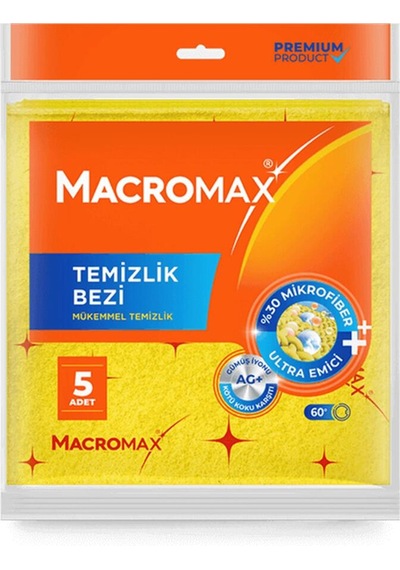 - Temizlik Bezi Microfiber 30x32cm 5 Adetli 1 Paket