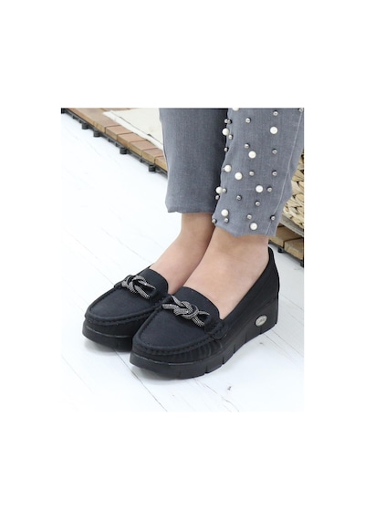 Nesil Shoes Nstar 410 Siyah Kot Anatomik Kadın Ayakkabı-siyah Kot Siyah