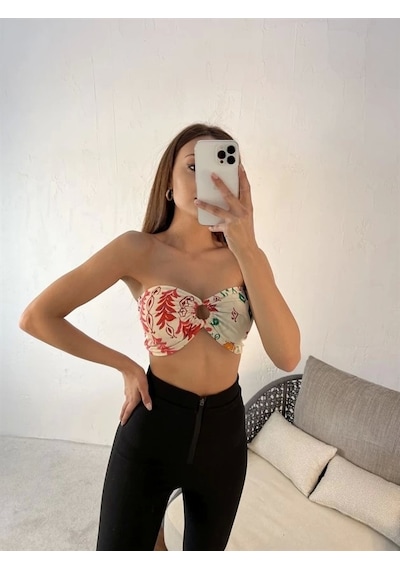 Saklımoda 5971 Büstiyer-bej Çok Renkli