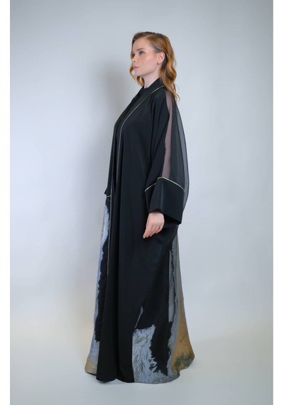Crystalia Özel Işıltılı Jakar Kumaş Ve İç Elbiseli Sendi Kumaş İkili Takım Abaya Çok Renkli Crystalia Özel Işıltılı Jakar Kumaş Ve İç Elbiseli Sendi Kumaş İkili Takım Abaya Çok Renkli