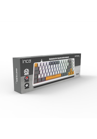 Ikg-457 Rgb Mekanik Oyuncu Klavyesi 68 Tuş Hot Swap Red Switch Multimedya Kontrol Düğmesi