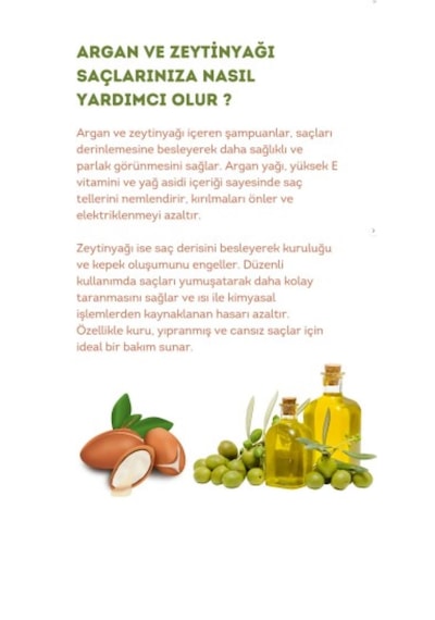Zeytinyağı & Argan Özlü Şampuan, Saç Dökülmesine Karşı Yardımcı 485 Ml 5 Li Set Tüm Saç Tipleri