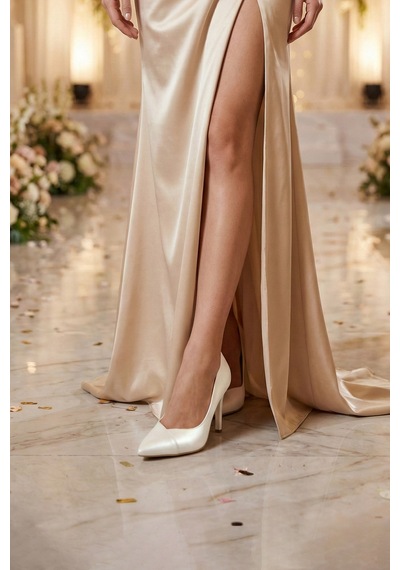 Erkan Saçmacı Veronica İnci Beyaz Vegan Sivri Burun İnce Topuklu Stiletto Gelin Ayakkabısı Sedef Erkan Saçmacı Veronica İnci Beyaz Vegan Sivri Burun İnce Topuklu Stiletto Gelin Ayakkabısı Sedef