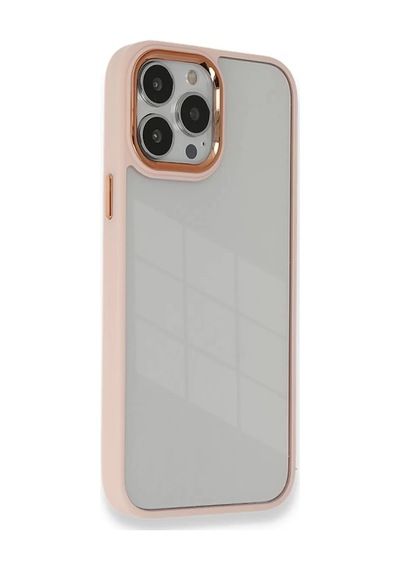 Newface Apple İphone 14 Pro Max Kılıf Dora Kapak - Pudra