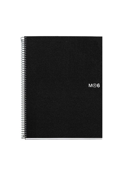 Miquelrius 8.5 X11 Kablolu Defter, 6-konu, Kolej Kareli, Siyah Çok Renkli