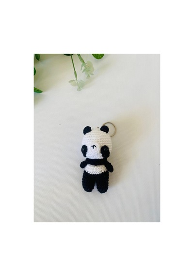 Adenya Sepeti Amigurumi Panda Anahtarlık Beyaz
