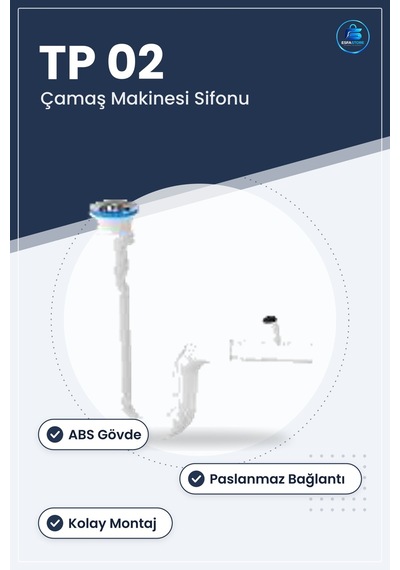 Çamaşır Çıkışlı Sifon Tp Abs Paslanmaz Bağlantılı Banyo Tesisatı