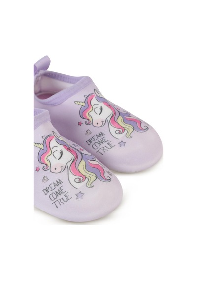 Civil Girls Unicorn Baskılı Tabanlı 20-24 Numara Deniz Ayakkabısı - Lila
